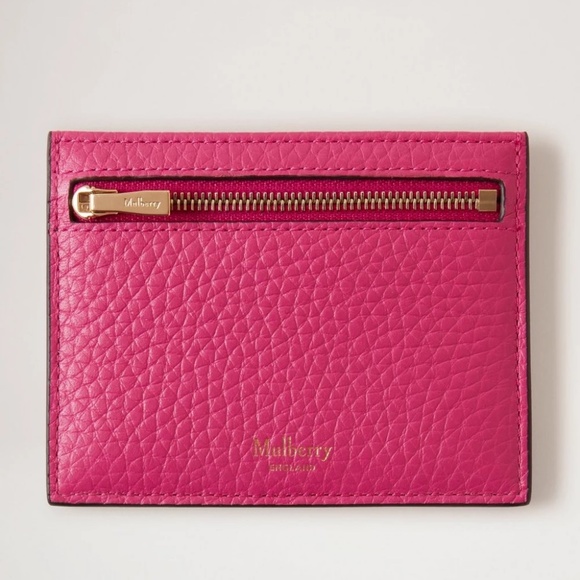 Mulberry Zippered Credit Card Purse in Mulberry Pink - MSRP $200 - BNWT - Picture 1 of 2